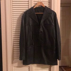 Men’s soft black leather jacket